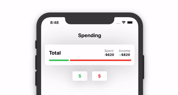Animated Spending Bar Using SwiftUI